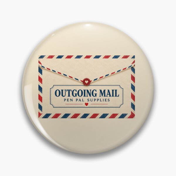 Item preview, Vintage Airmail Pen Pal Supplies Zipper Pouch – Outgoing Mail designed and sold by astersgraphics.