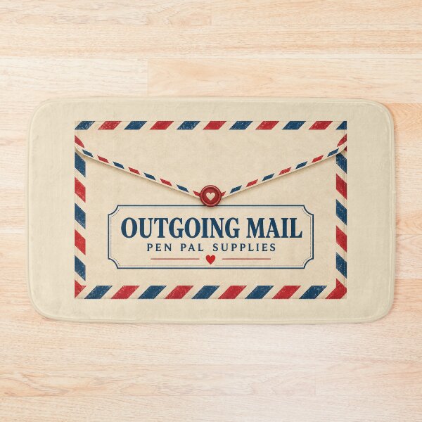 Item preview, Vintage Airmail Pen Pal Supplies Zipper Pouch – Outgoing Mail designed and sold by astersgraphics.