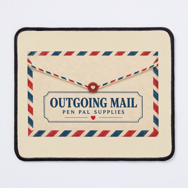 Item preview, Vintage Airmail Pen Pal Supplies Zipper Pouch – Outgoing Mail designed and sold by astersgraphics.