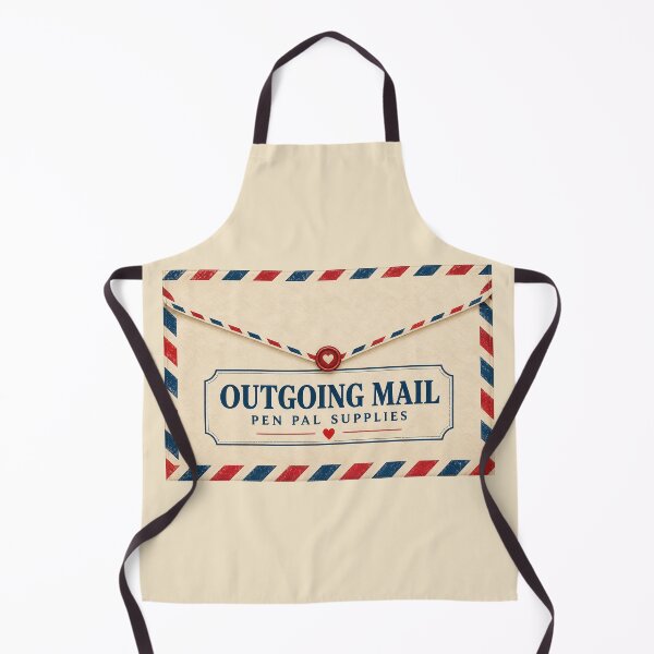 Item preview, Vintage Airmail Pen Pal Supplies Zipper Pouch – Outgoing Mail designed and sold by astersgraphics.