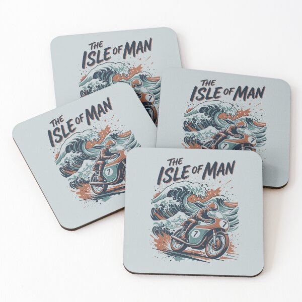 Item preview, Isle of Man TT Vintage Cafe Racer Ocean Wave Motorcycle Graphic designed and sold by KiwiRider.