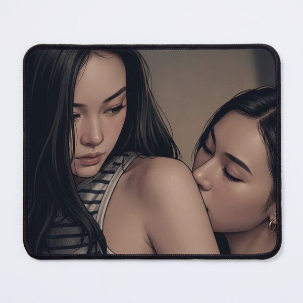 Item preview, LenaMiu Can't Escape You Pls Thai GL Sapphic Actress LGBTQ+ Cartoon Decor Comic Wall Art Print Poster Shirt Clock Blanket KDrama designed and sold by Mind Space.