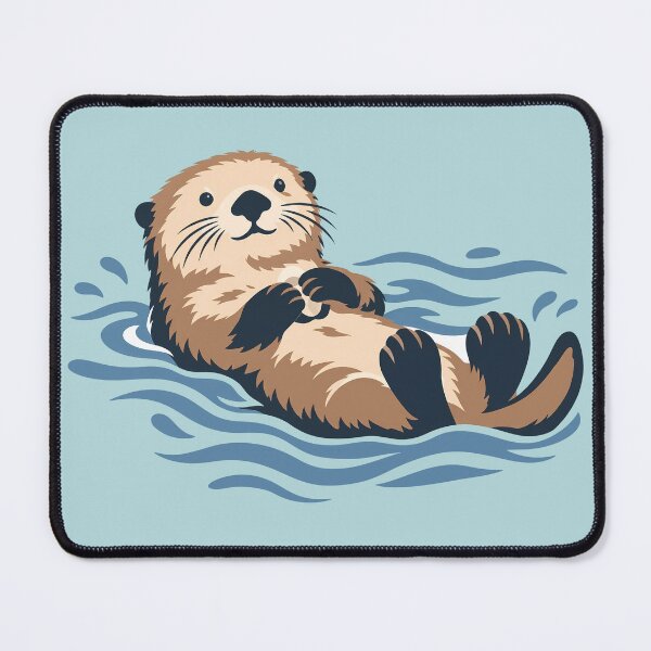 Item preview, Cute Floating Otter designed and sold by karamram.