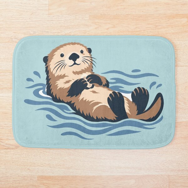 Item preview, Cute Floating Otter designed and sold by karamram.