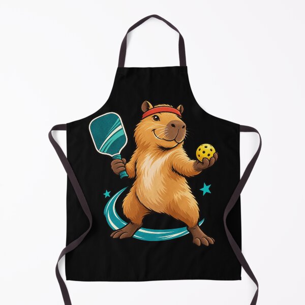 Item preview, Capybara Pickleball Player Ready to Rally designed and sold by JesterKrewArt.