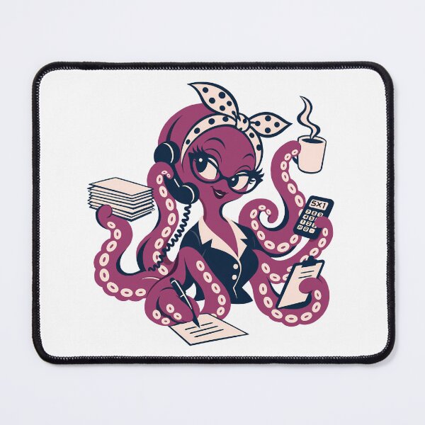 Item preview, Multitasking Secretary Octopus, Office Assistant Multitasker designed and sold by karamram.