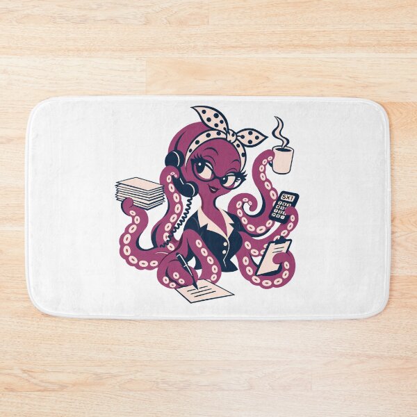 Item preview, Multitasking Secretary Octopus, Office Assistant Multitasker designed and sold by karamram.