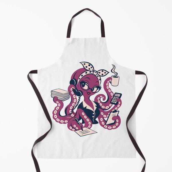 Item preview, Multitasking Secretary Octopus, Office Assistant Multitasker designed and sold by karamram.