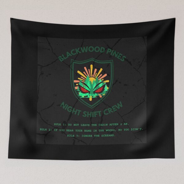 Item preview, Blackwood Pines Night Shift Ranger Creepy National Park designed and sold by Mircea786.