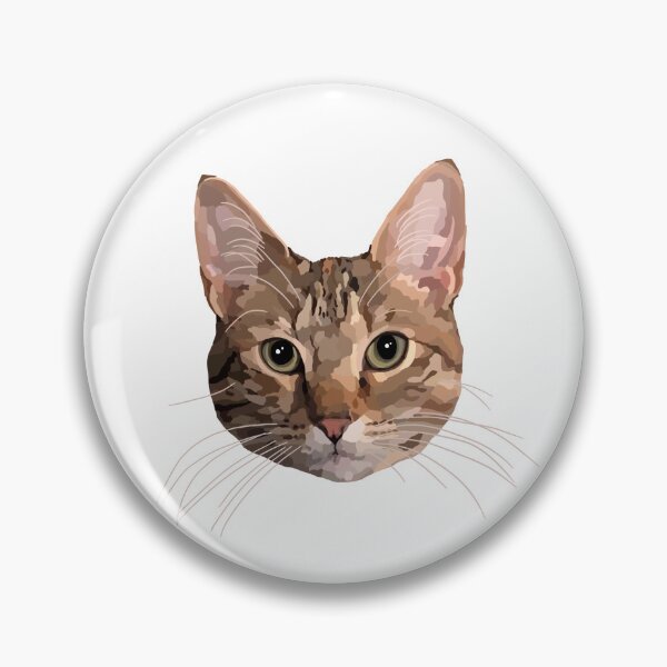 Artikelvorschau, Braun getigerte Katze mit grünen Augen entworfen und verkauft von Levi & Koda Studio.