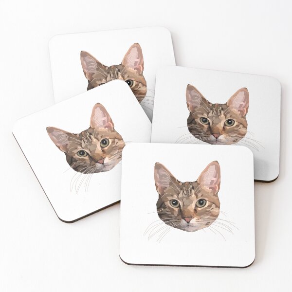 Item preview, Brown Tabby Cat with Green Eyes designed and sold by Levi & Koda Studio.