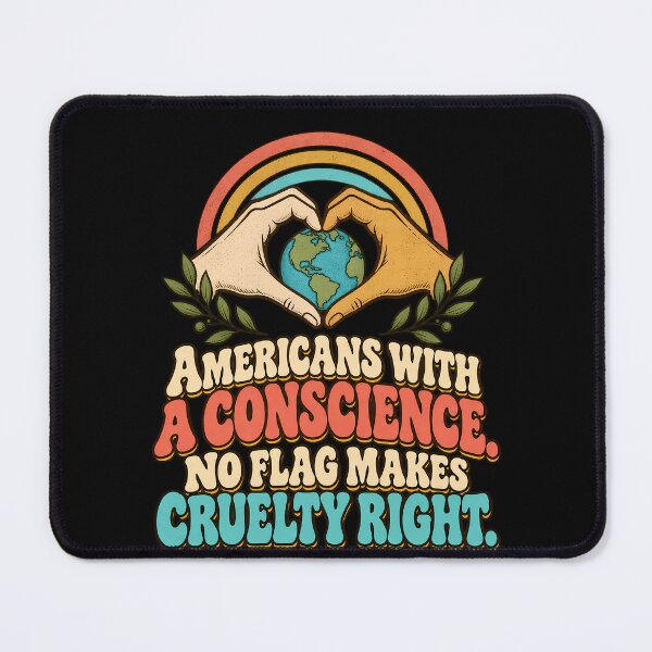 Item preview, Americans No Flag Makes Cruelty Right Retro Peace Statement designed and sold by AwakenedSoul.