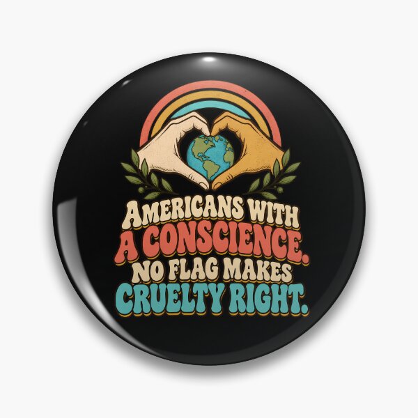 Item preview, Americans No Flag Makes Cruelty Right Retro Peace Statement designed and sold by AwakenedSoul.