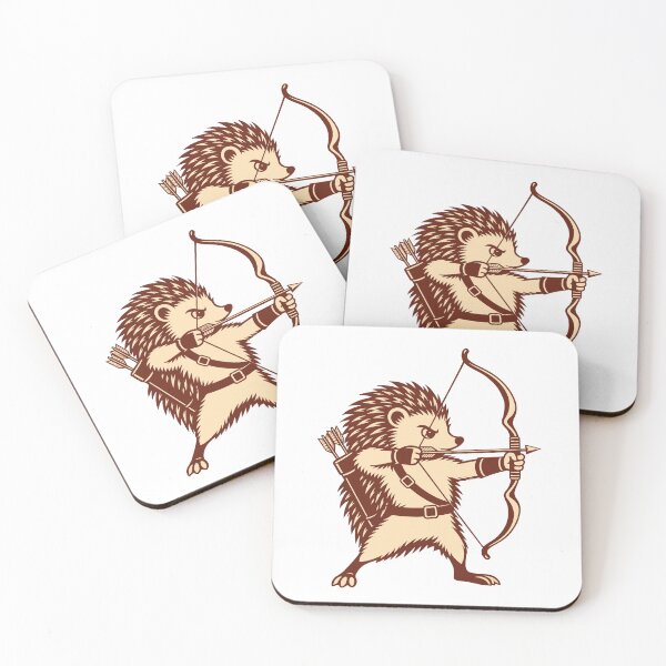 Item preview, Hedgehog Archer – Vintage Archery with Bow and Arrow designed and sold by karamram.
