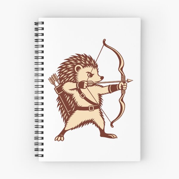 Item preview, Hedgehog Archer – Vintage Archery with Bow and Arrow designed and sold by karamram.