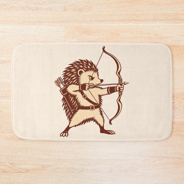 Item preview, Hedgehog Archer – Vintage Archery with Bow and Arrow designed and sold by karamram.