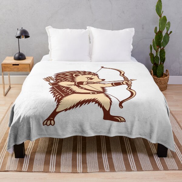 Item preview, Hedgehog Archer – Vintage Archery with Bow and Arrow designed and sold by karamram.