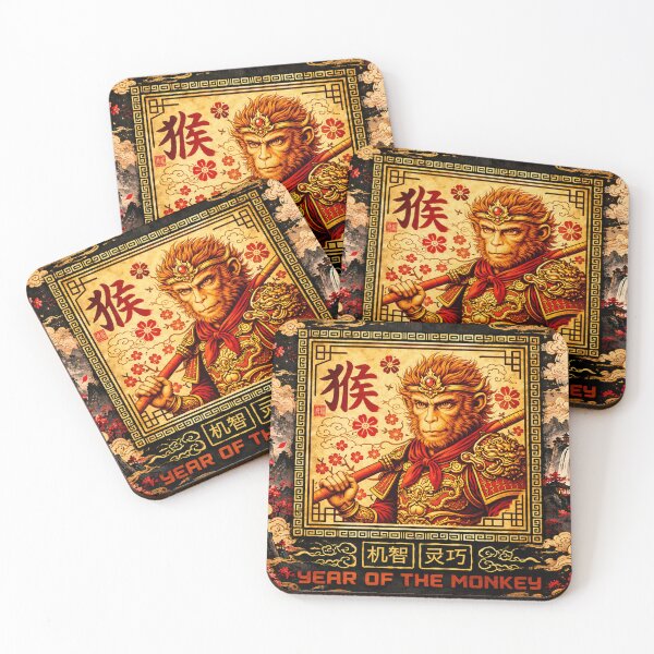 Item preview, Year of the Monkey Chinese Zodiac Sun Wukong Warrior designed and sold by Fei Long Design Hub.