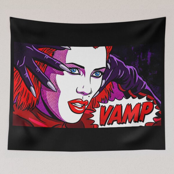 Item preview, Katrina ~ VAMP ~ Vintage 80's HORROR Pop Art Cartoon ~ Miss Grace Jones designed and sold by TheLastGarden.