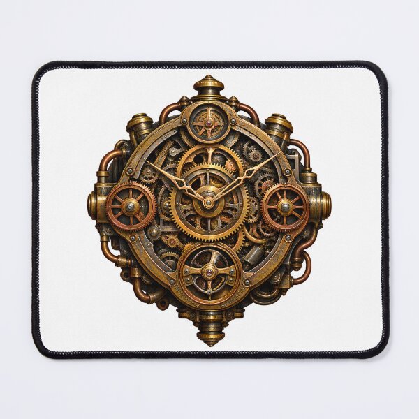 Item preview, Steampunk Mechanical Clock – Vintage Brass Gears and Clockwork Art designed and sold by builtforyou.