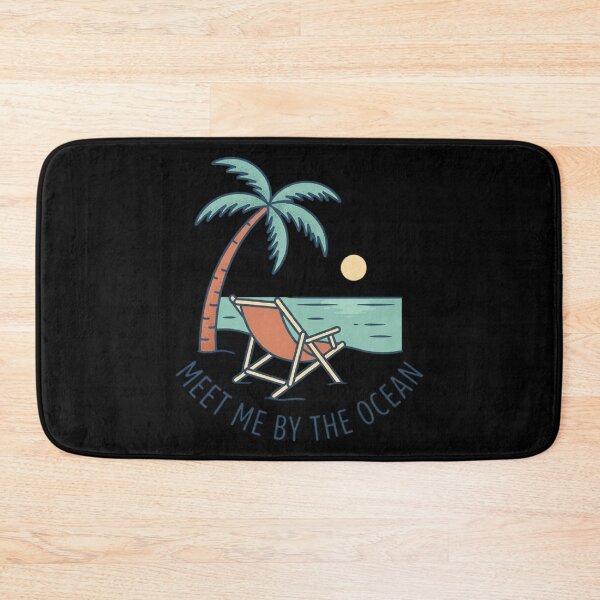 Item preview, Meet Me By The Ocean Relaxing Beach Palm Tree Retro  designed and sold by mood-draftsman.