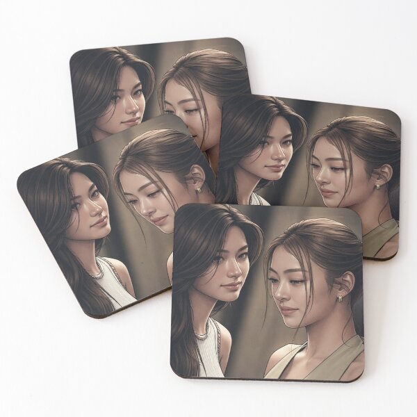 Item preview, LenaMiu Pls Luv Thai GL Sapphic Actress LGBTQ+ Cartoon Decor Comic Wall Art Print Poster Shirt Clock Blanket KDrama designed and sold by Mind Space.