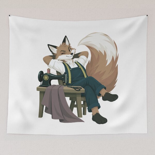 Item preview, Funny Fox Sewing – Vintage Tailoring Humor designed and sold by karamram.