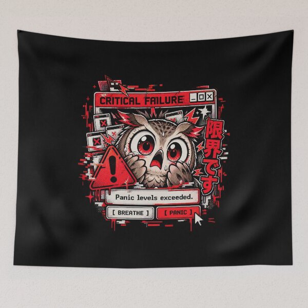 Item preview, Critical Failure - Panicked Owl Glitch Manga designed and sold by Visual Dept..