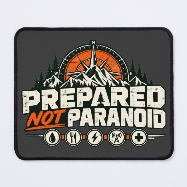 Item preview, Prepared Not Paranoid – Emergency Preparedness Prepper Design designed and sold by Portuguese Prepper.