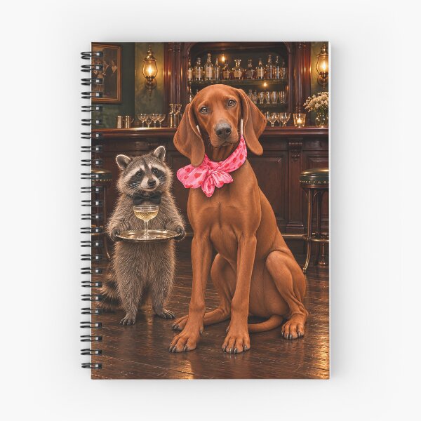 Item preview, The Speakeasy Redbone Coonhound and Raccoon Bartender designed and sold by RescueHeart10.