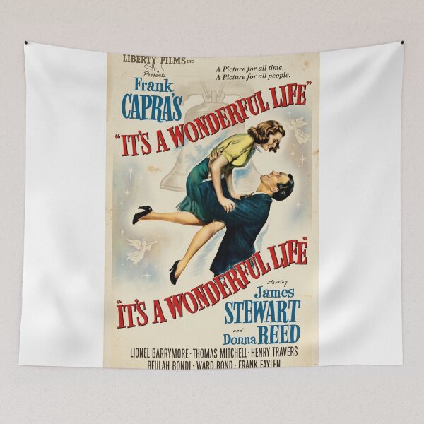 Item preview, Its A Wonderful Life Original Custom Vintage Movie Poster Wall Art Tee Design designed and sold by Cool Robot Bro..