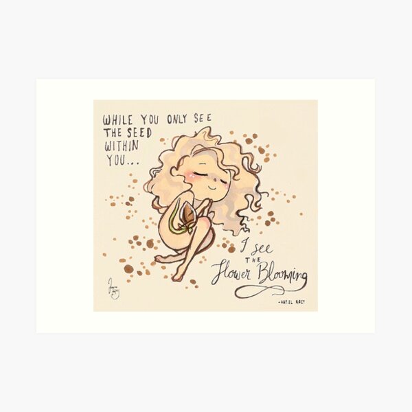 The Flower Blooming Art Print