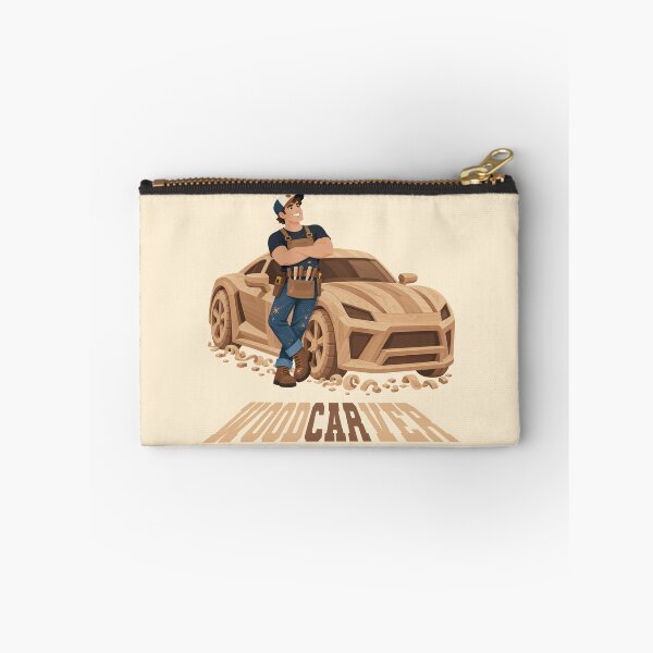 Item preview, Wood Carver With a Wooden Car | Funny Wood Carving Pun designed and sold by karamram.