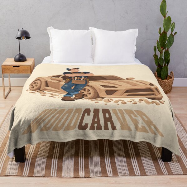 Item preview, Wood Carver With a Wooden Car | Funny Wood Carving Pun designed and sold by karamram.
