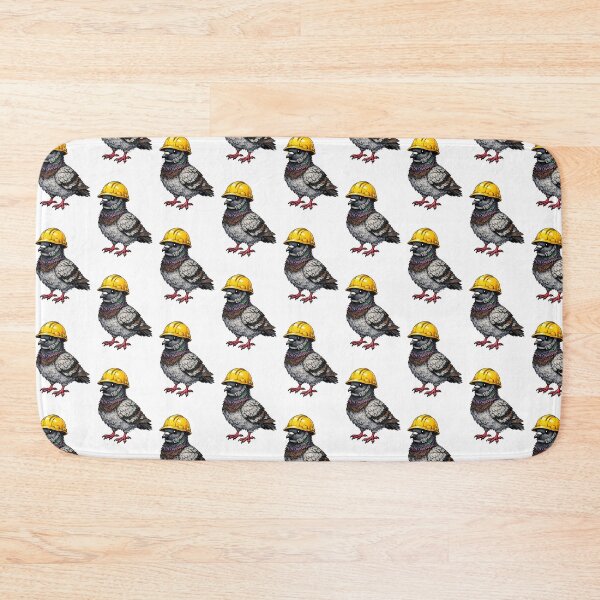 Item preview, Pigeon Wearing a Yellow Hard Hat designed and sold by orange-grape.