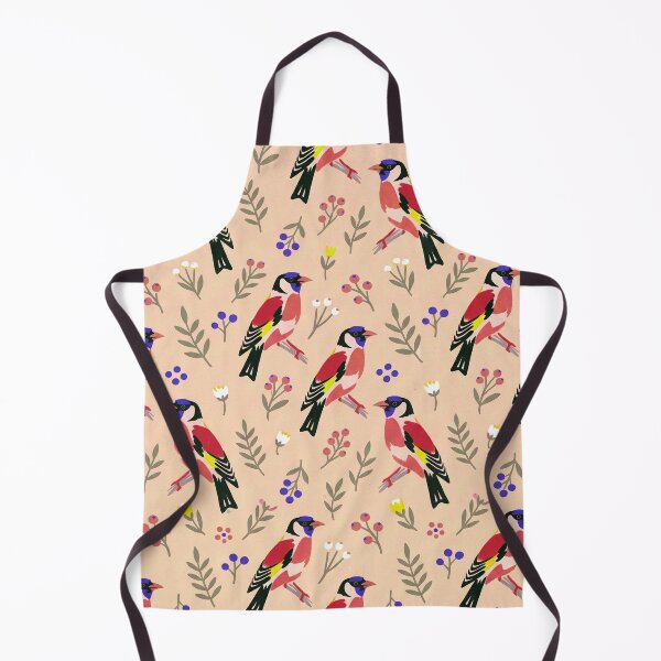 Item preview, Peach Goldfinch Pattern with Wild Berries designed and sold by Fani*.