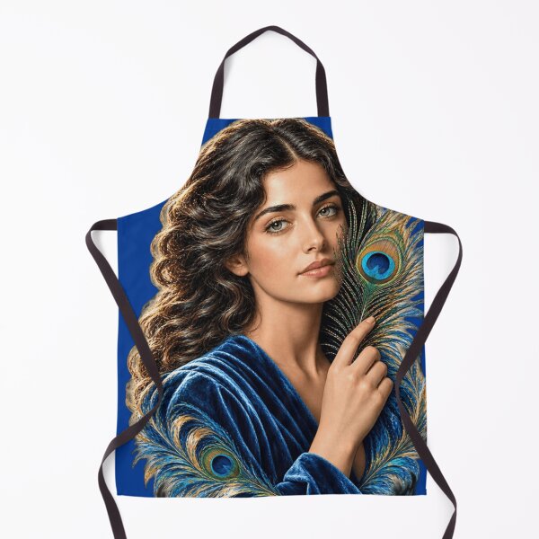 Item preview, Elegant Woman with Peacock Feather Portrait designed and sold by WarriorVision.