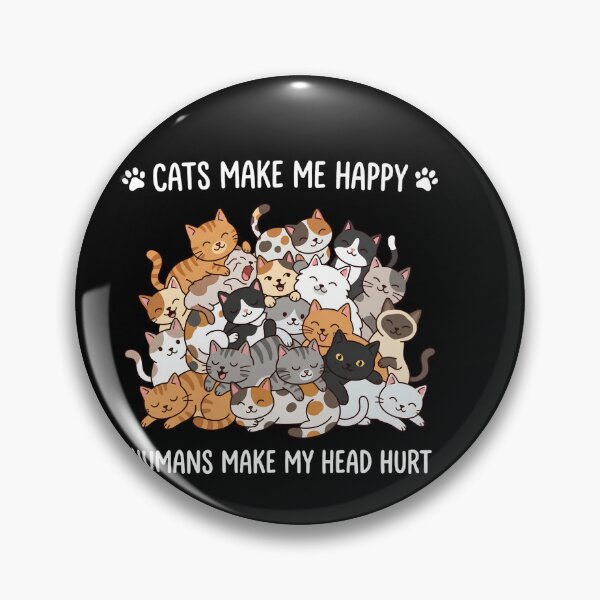 Artikelvorschau, Cats Make Me Happy Humans Make My Head Hurt Funny Cat Lover entworfen und verkauft von w66aboo.