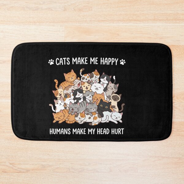 Artikelvorschau, Cats Make Me Happy Humans Make My Head Hurt Funny Cat Lover entworfen und verkauft von w66aboo.