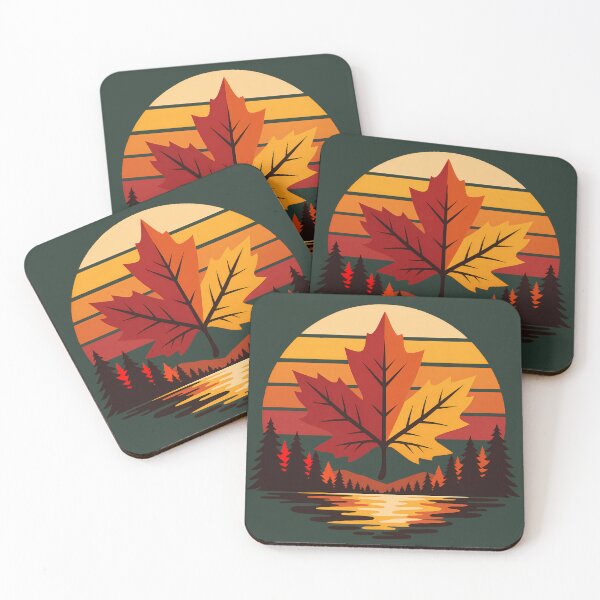 Item preview, Fall Foliage Maple Leaf Forest Landscape Vintage Graphic designed and sold by karamram.