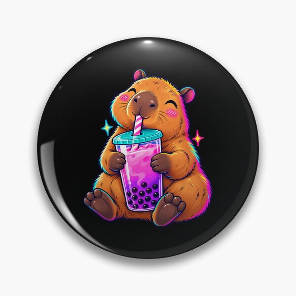 Artikelvorschau, Bubble Tea Capybara Niedliches Kawaii Boba Tier entworfen und verkauft von JesterKrewArt.