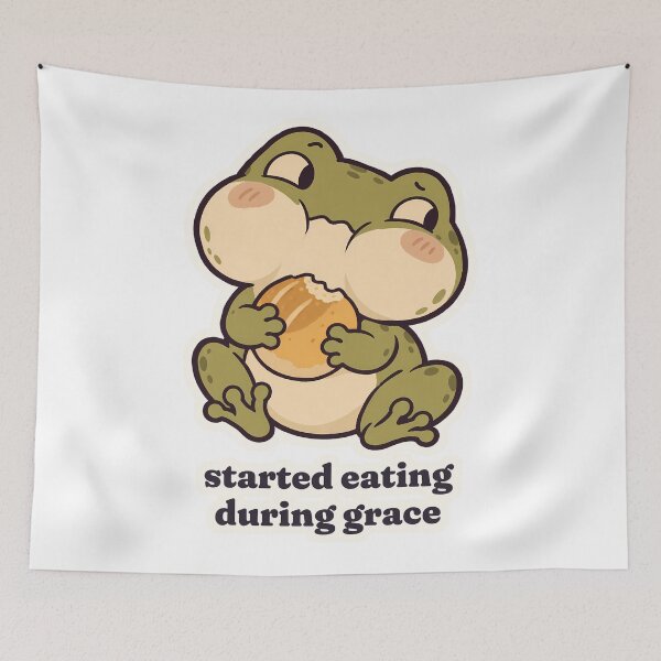 Item preview, Thanksgiving Frog Started Eating During Grace designed and sold by OuqCreations.