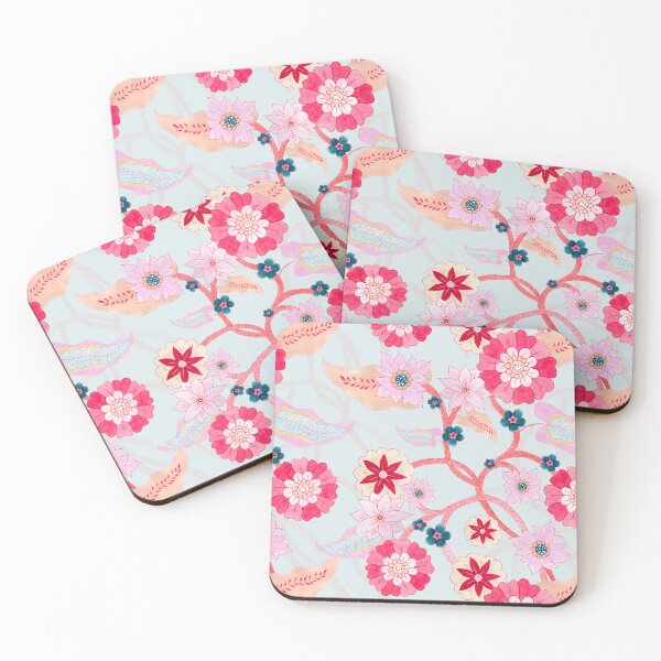 Item preview, Jaipur Blossom Reverie - Mist Blue designed and sold by Piret Victoria Studio.
