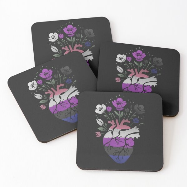 Item preview, Genderfluid Floral Heart LGBT Pride Flag designed and sold by Clara Hollins.