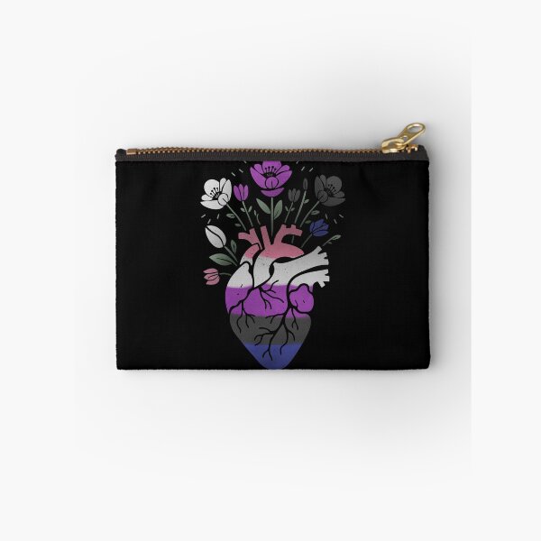 Item preview, Genderfluid Floral Heart LGBT Pride Flag designed and sold by Clara Hollins.