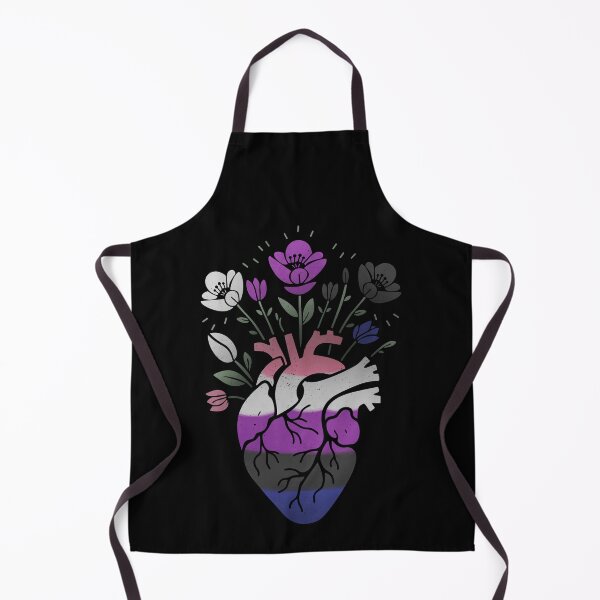 Artikelvorschau, Genderfluid Floral Heart LGBT Pride Flagge entworfen und verkauft von Clara Hollins.