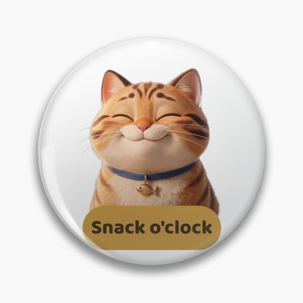 Item preview, Miso Says "Snack O'Clock" – Happy Orange Tabby Cat Sticker designed and sold by NoManDesign.