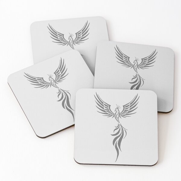 Item preview, Minimalist Tribal Phoenix Rising Tattoo Design designed and sold by URSM.