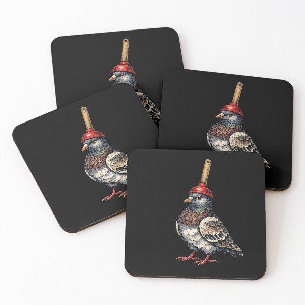 Item preview, Pigeon Wearing a Plunger Hat designed and sold by orange-grape.