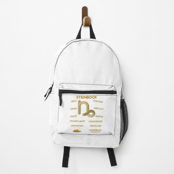 Item preview, Steinbock Zodiac Sign Astrology Symbol Horoscope - Metallic Gold & White (German Version) designed and sold by ZODIARA.